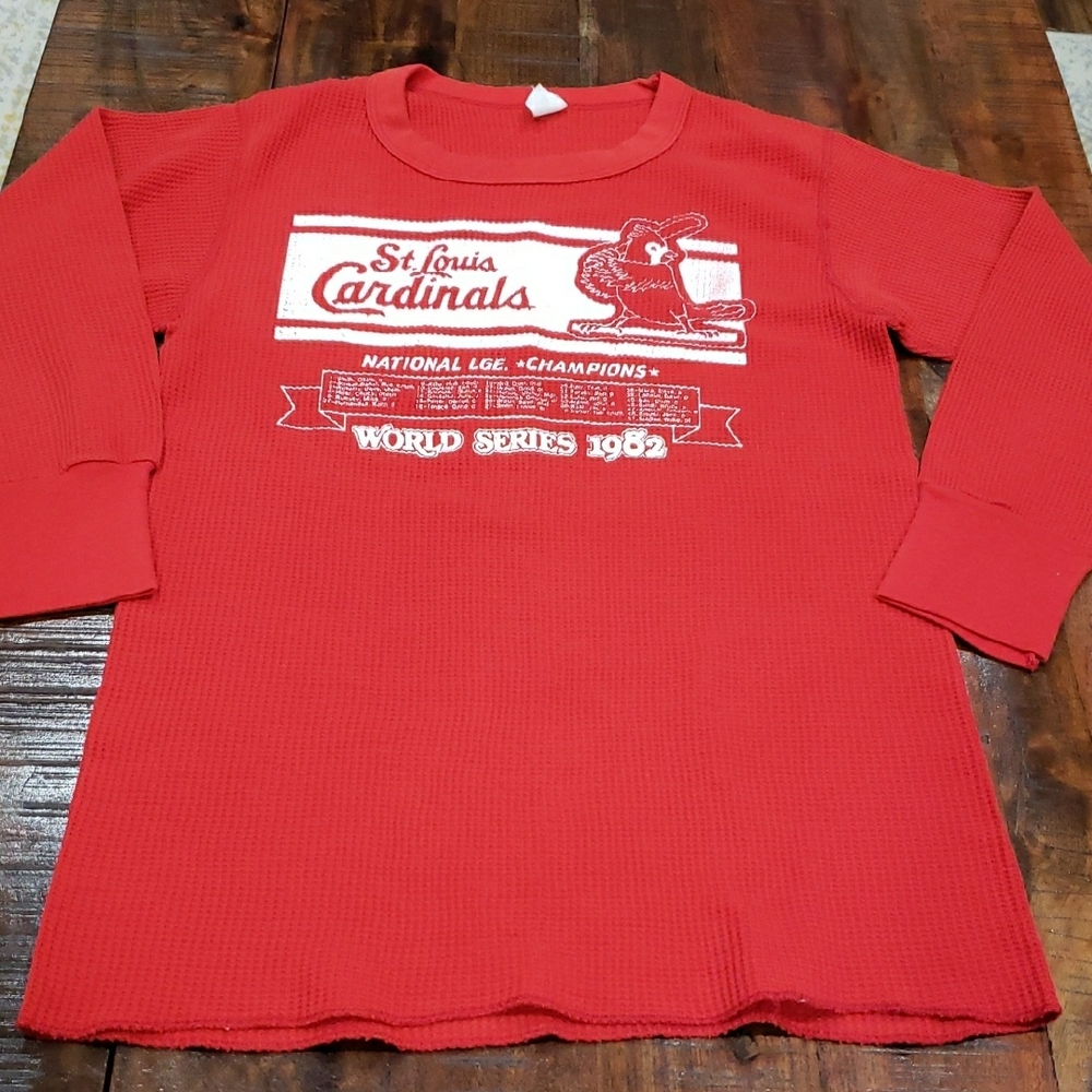 Vintage St. Louis Cardinals Red Long Sleeve Shirt Collectible Baseball
